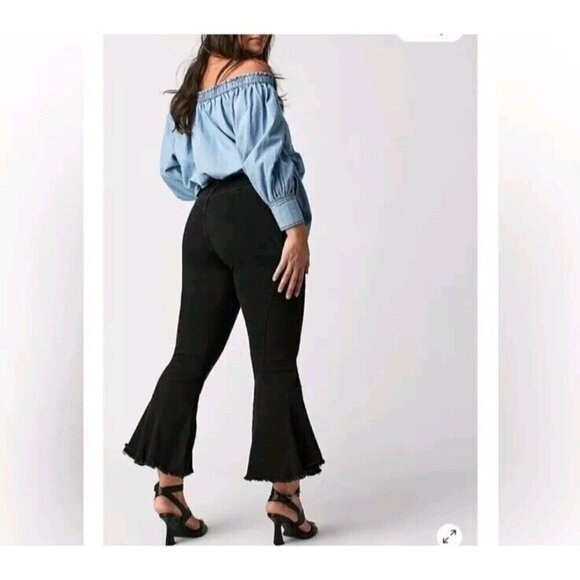 Free People Movement Ribbed Flare Legging Pants Black Women’s Size XS Athleisure - Picture 2 of 13